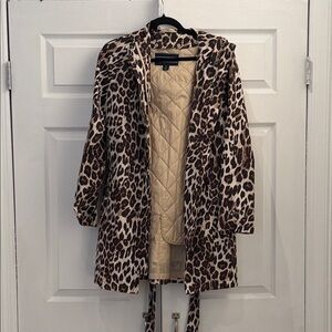 Lands' End Leopard Print Trench Coat